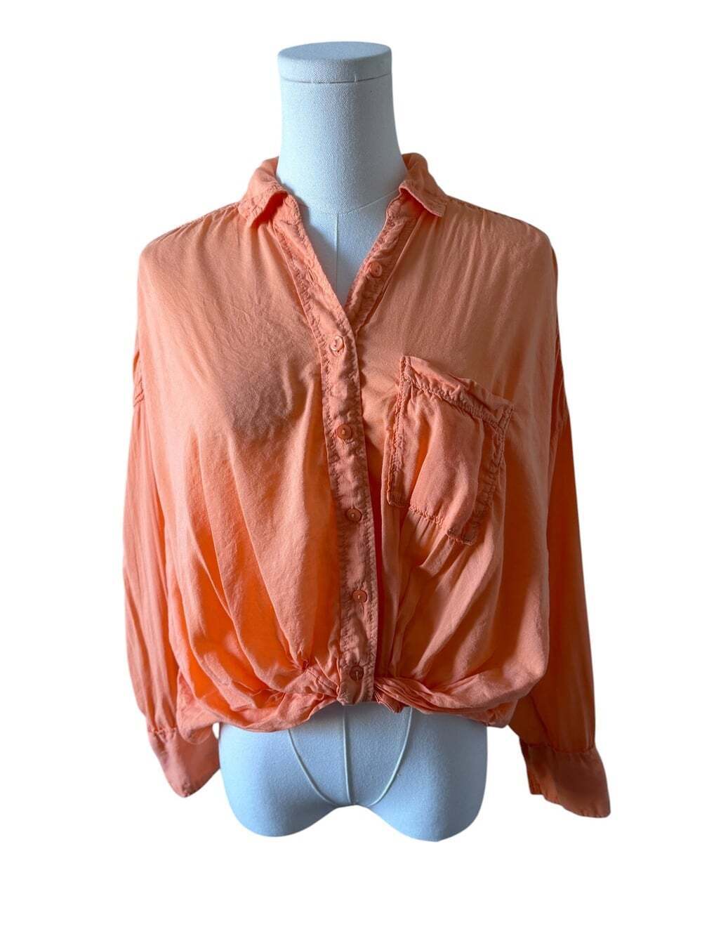 Pilcro Anthropologie Shirt in Papaya - Picture 2 of 5